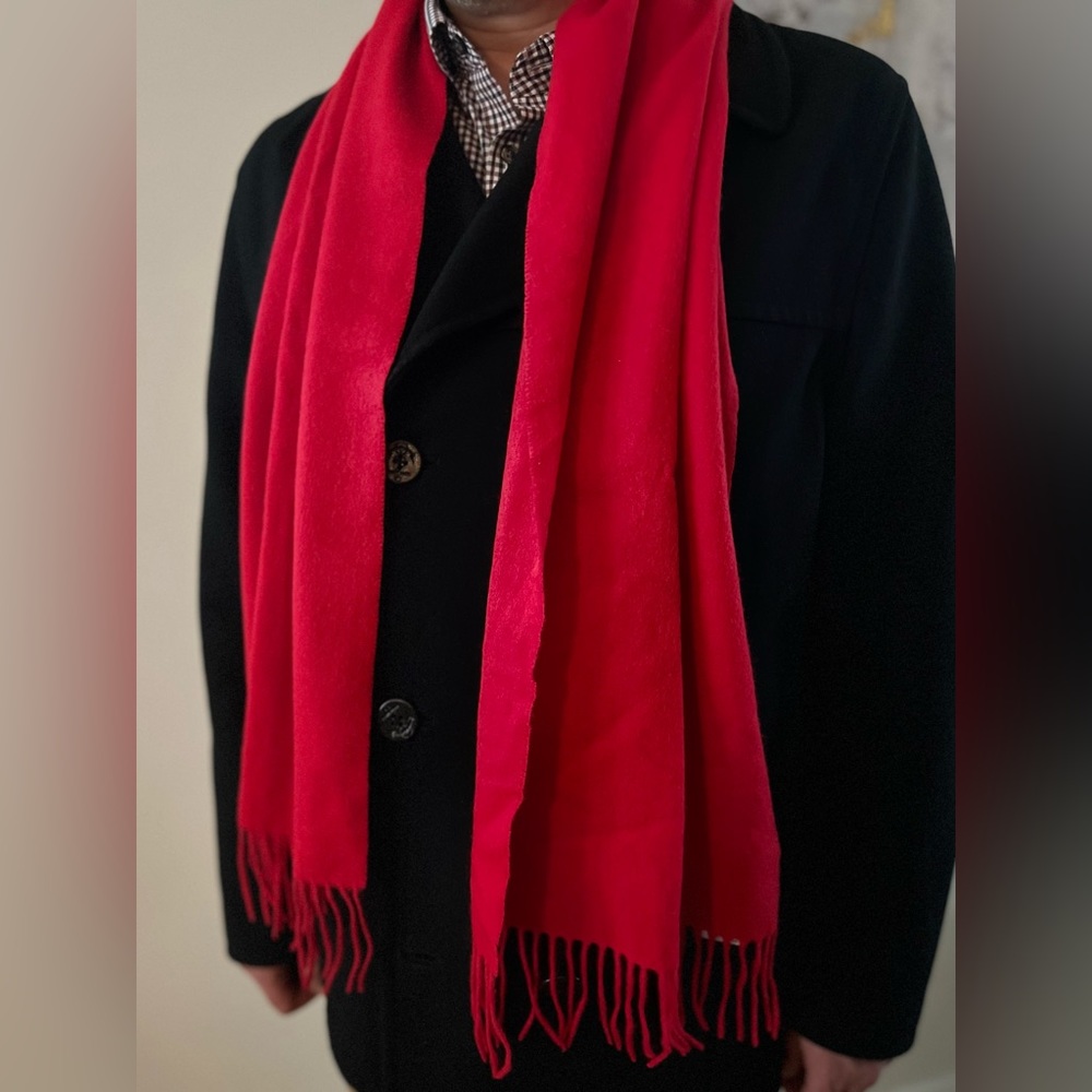 Jos. A. Bank red cashmere scarf